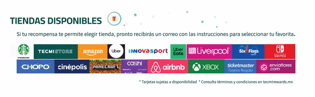 TIENDAS DISPONIBLES